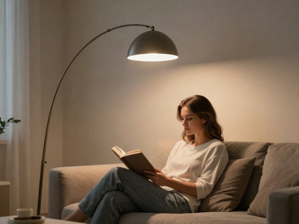 Bogenlampe Wohnzimmer
