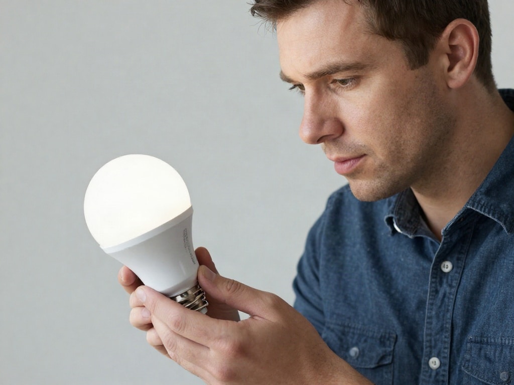LED glimmt nach