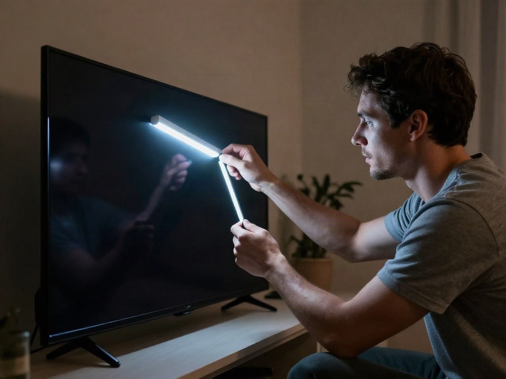 LED Streifen hinter Fernseher